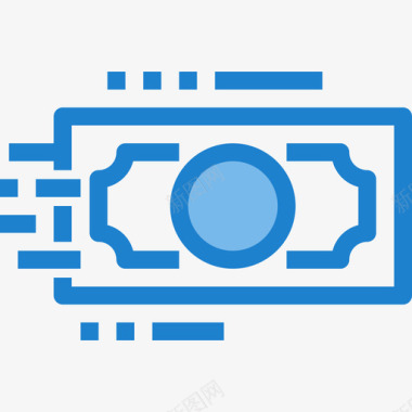 金钱金融8蓝色图标图标