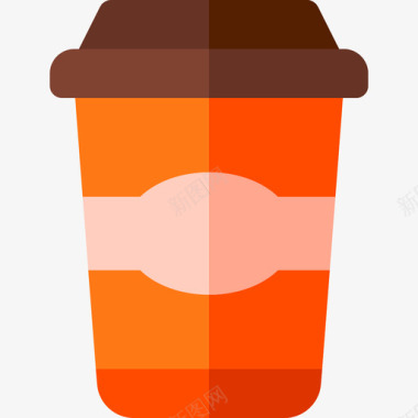 咖啡杯13号咖啡厅平的图标图标