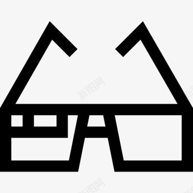 虚拟眼镜未来技术11线性图标图标