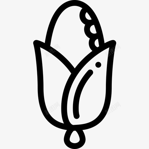 玉米纯素食品2直系图标svg_新图网 https://ixintu.com 玉米 直系 纯素食品2