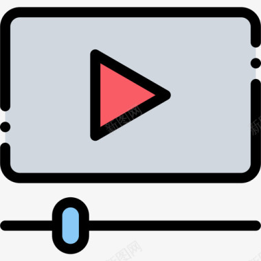 音乐和多媒体音频和视频5线性颜色图标图标