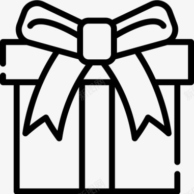 礼品盒感恩节27直系图标图标
