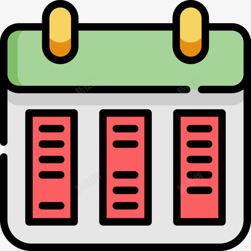 日历大学13线性颜色图标svg_新图网 https://ixintu.com 大学13 日历 线性颜色