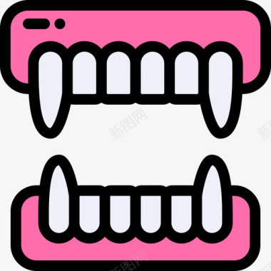 尖牙服装派对10线性颜色图标图标