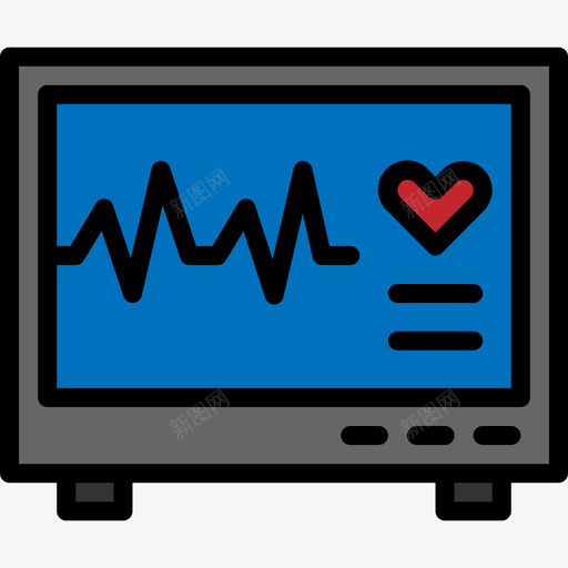 心电图医院46线颜色图标svg_新图网 https://ixintu.com 医院46 心电图 线颜色