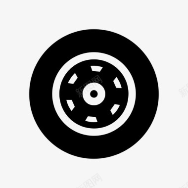 轮胎汽车车轮图标图标