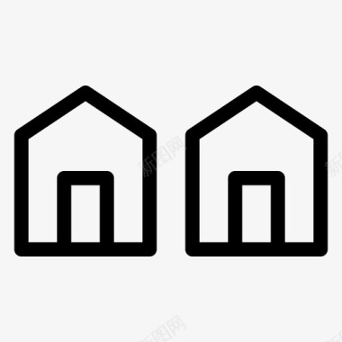 社区住房住宅图标图标