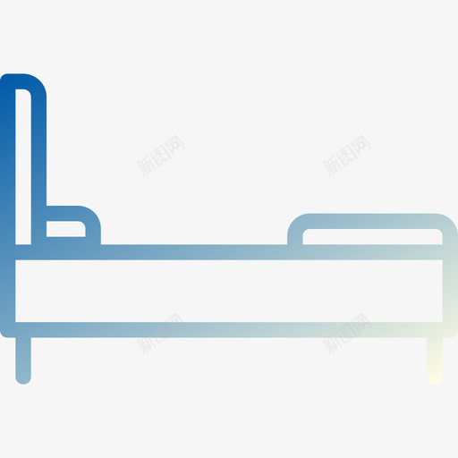 床家具和家居17线性坡度图标svg_新图网 https://ixintu.com 家具和家居17 床 线性坡度