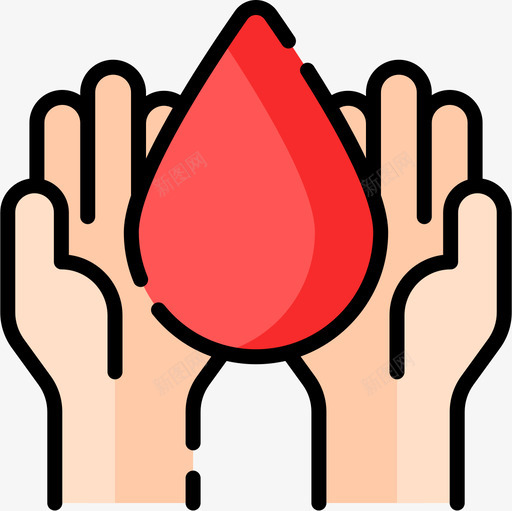 献血献血17线色图标svg_新图网 https://ixintu.com 献血 献血17 线色