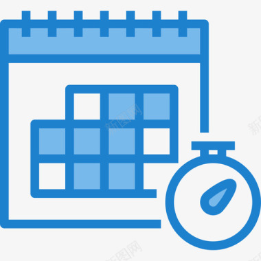 日历学校36蓝色图标图标