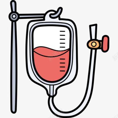 输血医疗器械17彩色图标图标