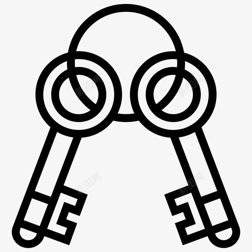 钥匙逮捕装置图标svg_新图网 https://ixintu.com 侦探中心线 神秘 装置 逮捕 钥匙 锁