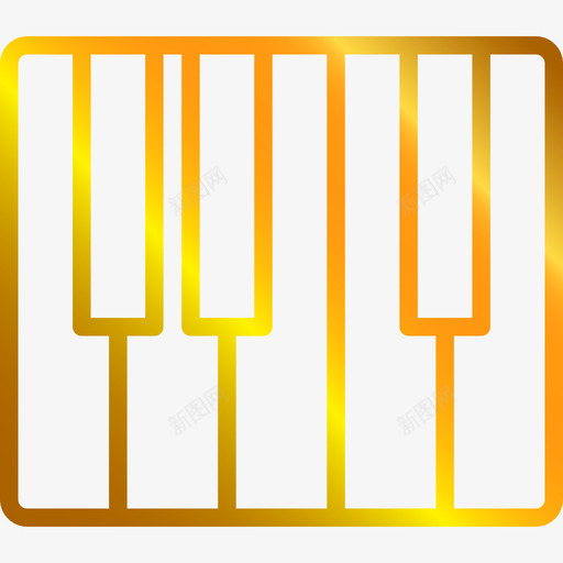 钢琴音乐和乐器10线性渐变图标svg_新图网 https://ixintu.com 线性渐变 钢琴 音乐和乐器10