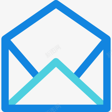 电子邮件商务172蓝色直线图标图标