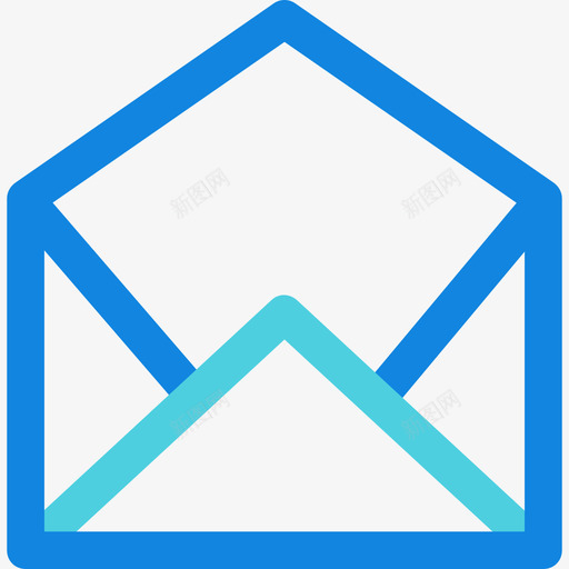 电子邮件商务172蓝色直线图标svg_新图网 https://ixintu.com 商务172 电子邮件 蓝色直线