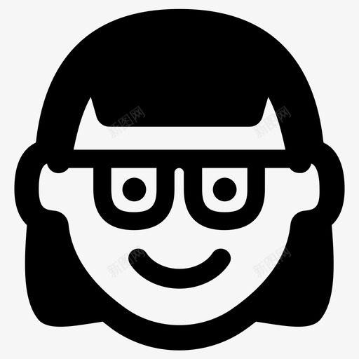 眼镜怪人聪明人图标svg_新图网 https://ixintu.com 怪人 情绪化的人 眼镜 科学家 聪明人