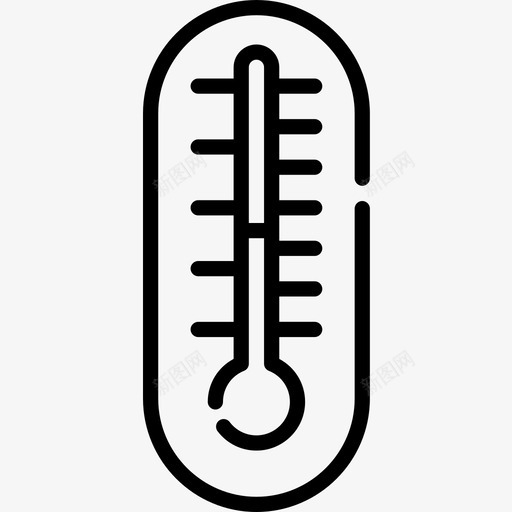 温度计天气166线性图标svg_新图网 https://ixintu.com 天气166 温度计 线性