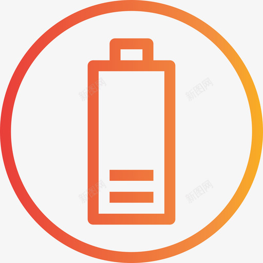 电池电量低箭头和用户界面3渐变图标svg_新图网 https://ixintu.com 渐变 电池电量低 箭头和用户界面3