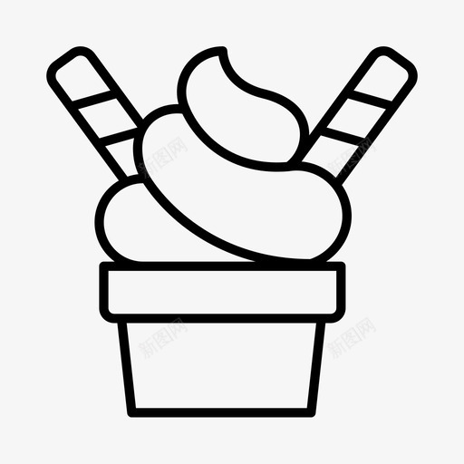 圣代糖果甜点图标svg_新图网 https://ixintu.com 冰淇淋 圣代 夏季 甜点 糖果 食物