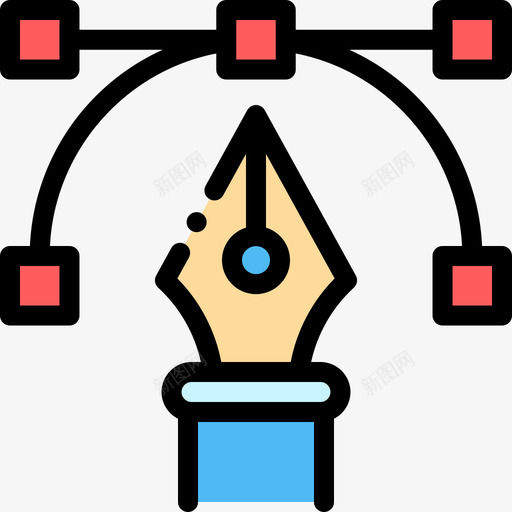 平面网页92线颜色图标svg_新图网 https://ixintu.com 平面设计 线颜色 网页设计92