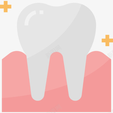 牙齿牙齿10扁平图标图标