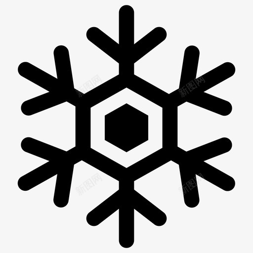 雪花降雪天气图标svg_新图网 https://ixintu.com 冬天 天气 降雪 雪花 音乐字形
