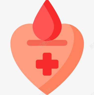 献血献血18平坦图标图标