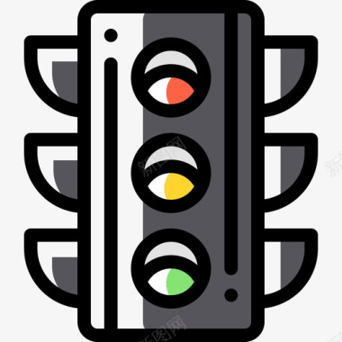 红绿灯城市元素33颜色省略图标图标