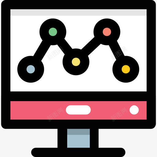折线图数字营销40线颜色图标svg_新图网 https://ixintu.com 折线图 数字营销40 线颜色