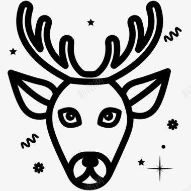 鲁道夫圣诞快乐驯鹿图标图标