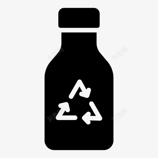 回收瓶生态玻璃图标svg_新图网 https://ixintu.com 回收 回收瓶 玻璃 生态 生态雕文