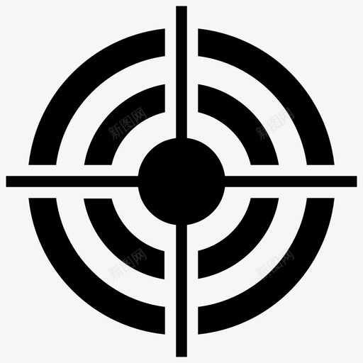 目标板瞄准射箭图标svg_新图网 https://ixintu.com 十字线 响应用户界面UI矢量图标 射箭 目标 目标板 瞄准