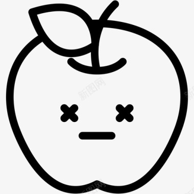 死亡苹果表情图标图标