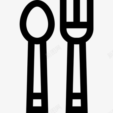餐具亚洲餐厅8线性图标图标