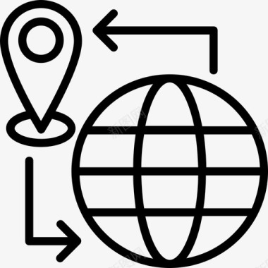 全球范围物流和交付2浅圆形图标图标