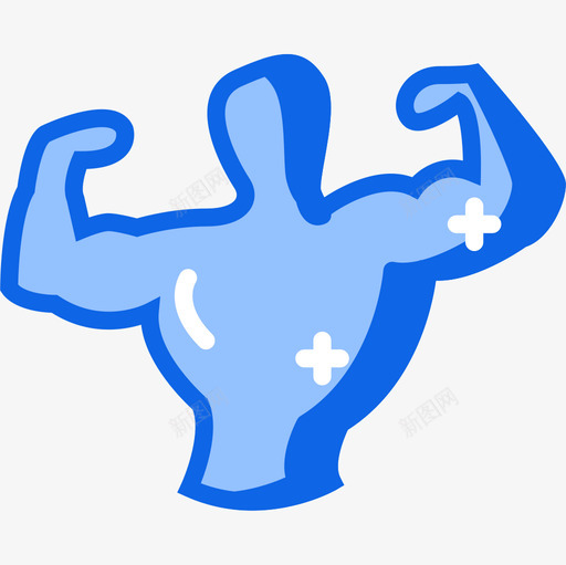 肌肉健身71蓝色图标svg_新图网 https://ixintu.com 健身71 肌肉 蓝色