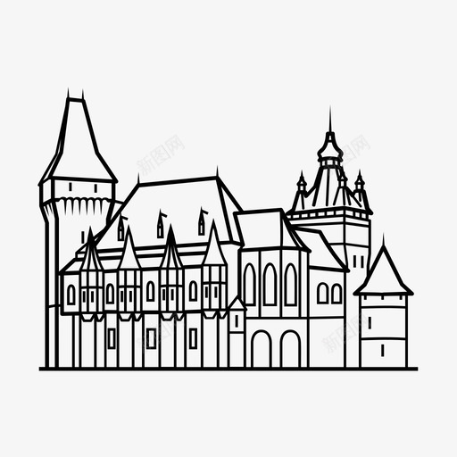 布达佩斯城堡布达佩斯图标svg_新图网 https://ixintu.com 布达佩斯 布达佩斯城堡
