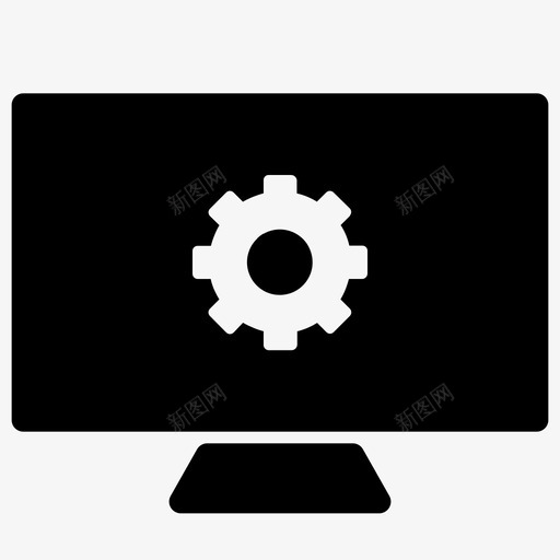 cog桌面监视器屏幕设置图标svg_新图网 https://ixintu.com cog桌面监视器 办公室屏幕监视器 屏幕 设置