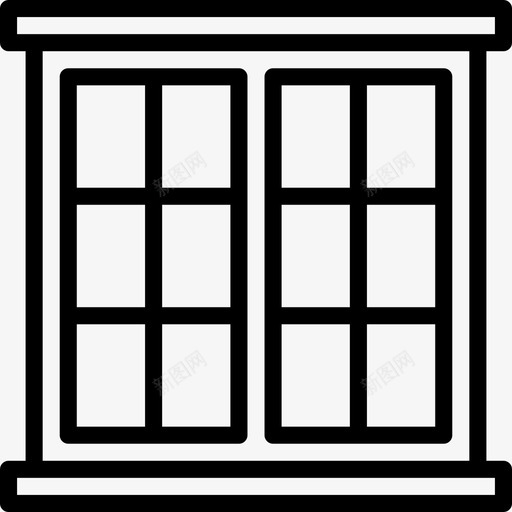 窗户结构70线性图标svg_新图网 https://ixintu.com 窗户 线性 结构70