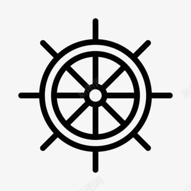 方向盘船水手图标图标
