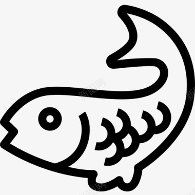 鱼装饰护身符动物图标图标