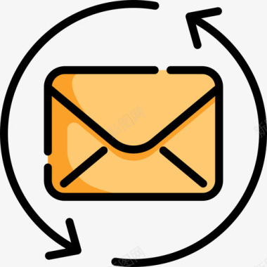 电子邮件电子邮件22线颜色图标图标