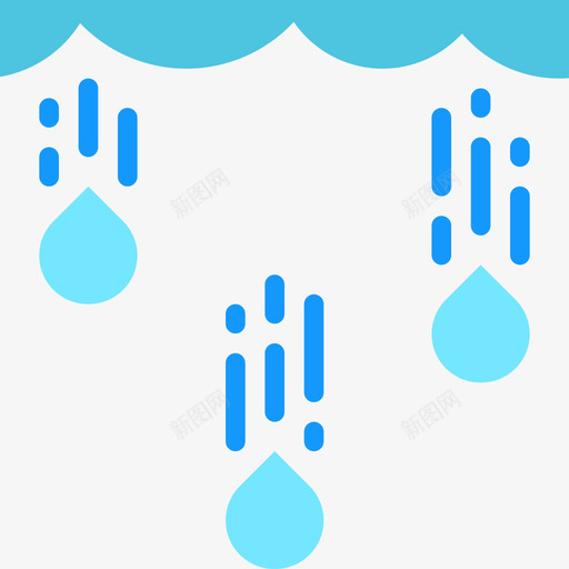 下雨129号天气平坦图标svg_新图网 https://ixintu.com 129号天气 下雨 平坦