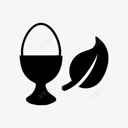 不吃肉鸡蛋蛋杯图标svg_新图网 https://ixintu.com 不吃肉 奶蛋蛋 替代食物 素食 蛋杯 鸡蛋