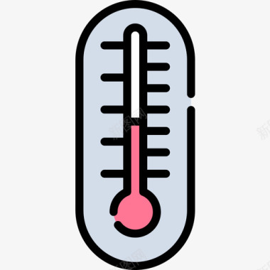 温度计天气164线性颜色图标图标