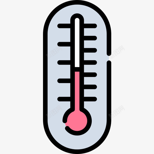 温度计天气164线性颜色图标svg_新图网 https://ixintu.com 天气164 温度计 线性颜色