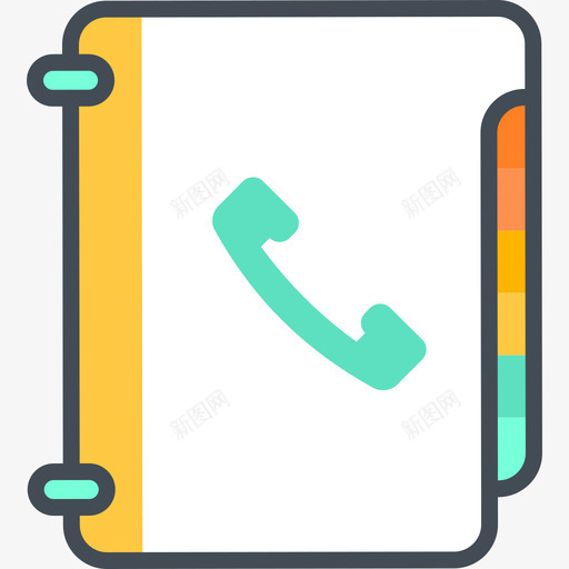 电话号码管理19双色图标svg_新图网 https://ixintu.com 双色 电话号码 管理19