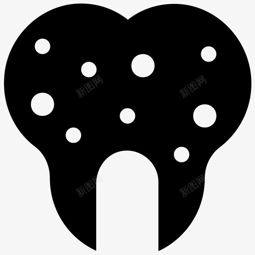 牙齿磨牙牙菌斑图标svg_新图网 https://ixintu.com 响应用户界面UI矢量图标 牙洞 牙菌斑 牙齿 磨牙