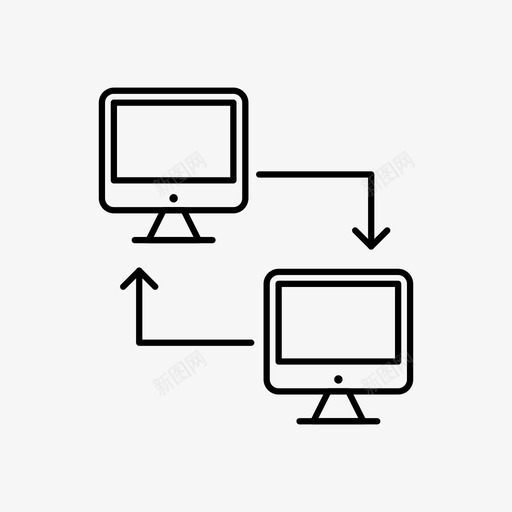 已连接系统线路图标svg_新图网 https://ixintu.com 已连接系统 线路图标