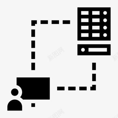 服务器客户端连接开发图标图标